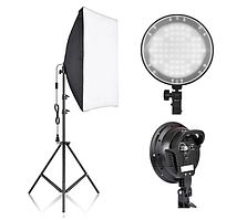 Постійне студійне LED світло 45 вт. софтбокс 50х70 см Prolighting 128 LED + Стійка 2 м.