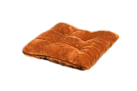 Подушка-лежак (синтепон) для кішок і собак Мур-м'яу квадратна 34 х 34 см Коричнева