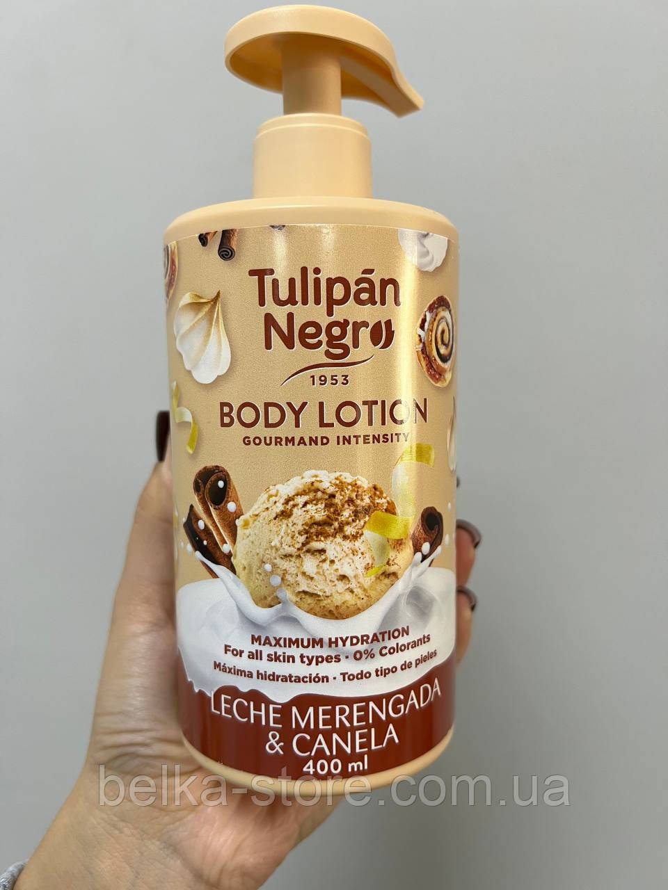 Лосьйон для тіла Tulipan Negro Merengada & Canela 400 мл, фото 1