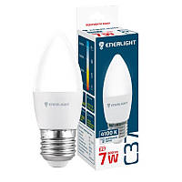 Лампа ENERLIGHT С37 7W (60Вт) 4100K E27 220V (2 роки)