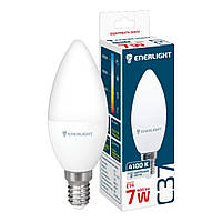 Лампа ENERLIGHT С37 7W (60Вт) E14 4100K 220V (2 роки)