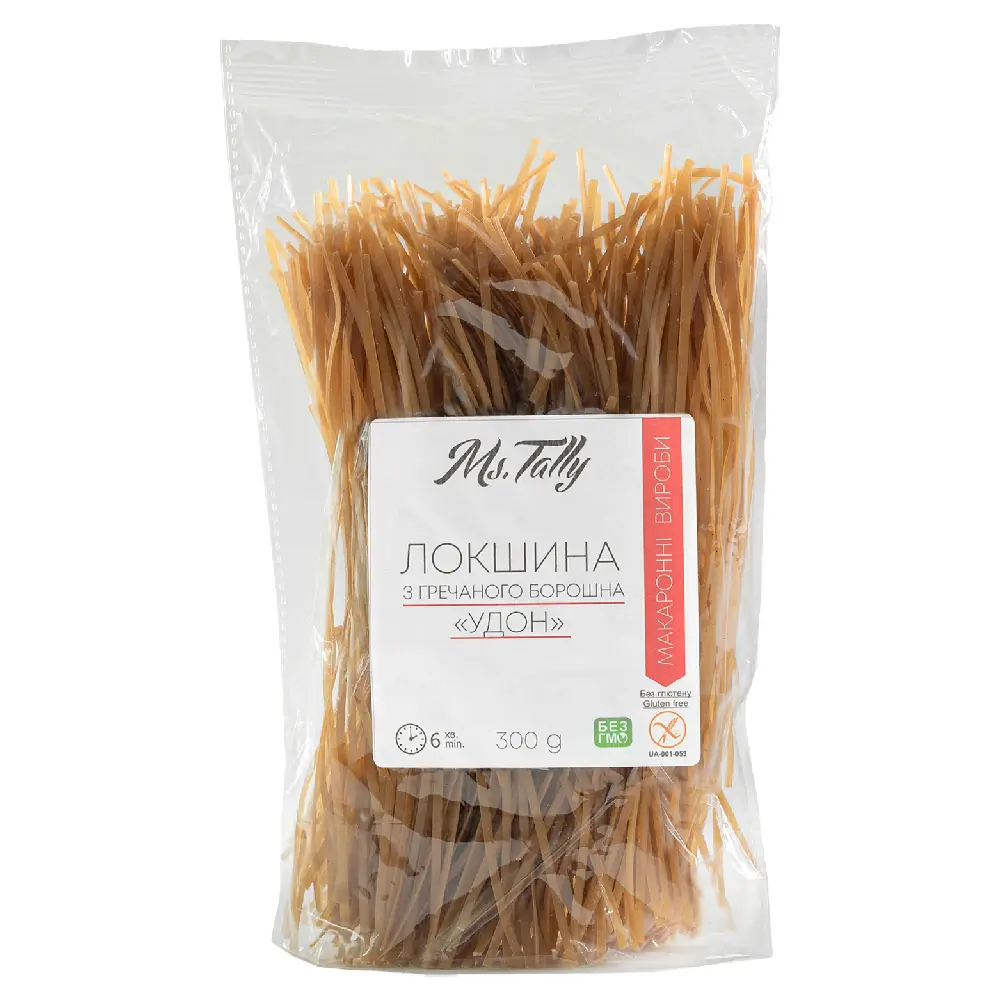 Локшина «Удон» без глютену Ms.Tally, 300 г