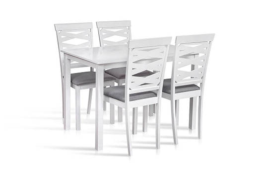 Комплект Бруклін стіл + стільці (1+4) Білий WHITE, фото 1