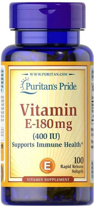 Вітамін Е Puritan's Pride Vitamin E 400 100 IU гел капсул
