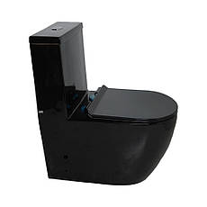 Унітаз-моноблок Insana Ermin 67*37*84 black, фото 2