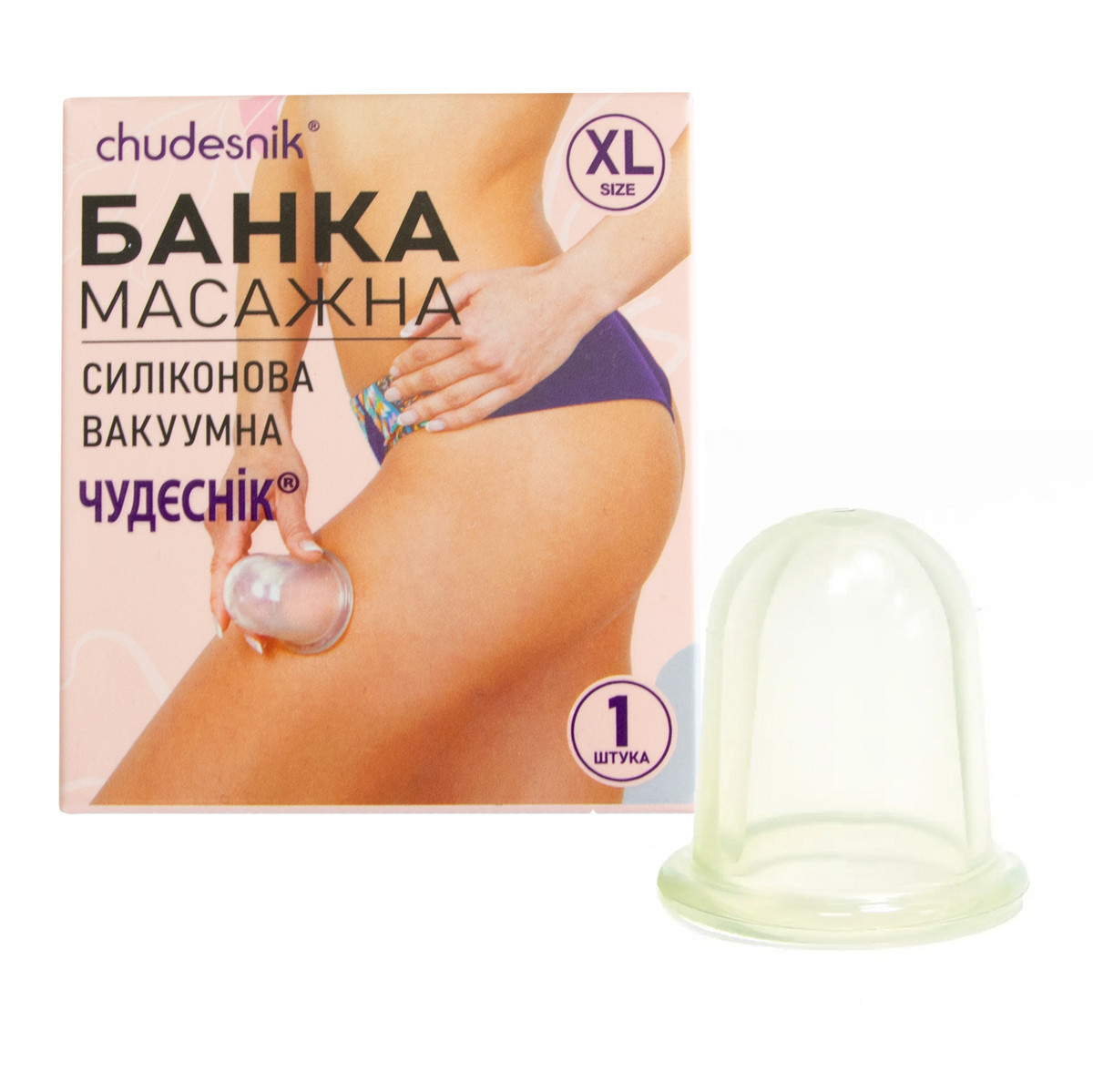 Банки для масажу, Чудо Банка Чудесник велика 7 см, для спини, вакуумний масаж живота