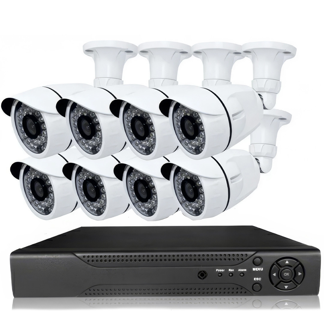 Система відеоспостереження на 8 камер AHD 1080p Комплект камер зовнішнього відеоспостереження, фото 1