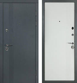 Вхідні двері Revolut В-81, модель 172. Колір: антрацит/біла шагрень