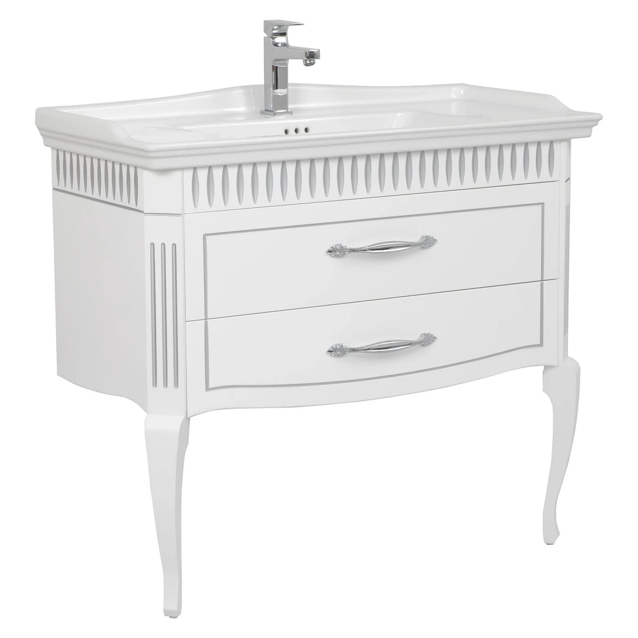 Тумба Роял 100 см патина хром, фото 1