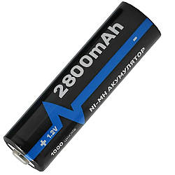 Акумулятор пальчиковий АА, 2800mAh, 1,2v (1 шт) Arexes / Акумуляторна батарея / Багаторазова батарея
