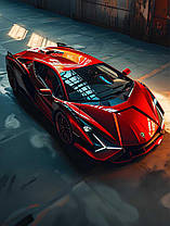 Неонова картина нічник LAMBO 60 х 80 см з неоновими вставками. Неонова картина, картина на подарунок., фото 3