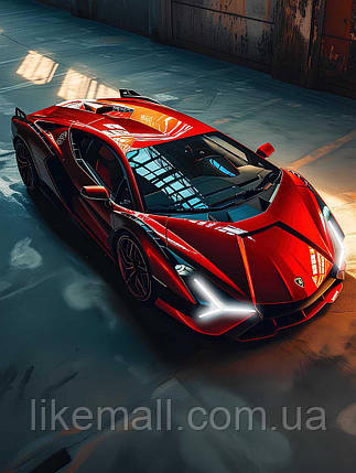Неонова картина нічник LAMBO 60 х 80 см з неоновими вставками. Неонова картина, картина на подарунок., фото 1