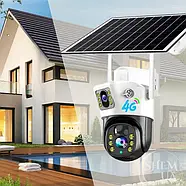 Вулична 4G камера із сонячною панеллю та двома об'єктивами SOLAR T22 Портативна IP камера 4Мп, фото 3
