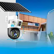 Вулична 4G камера із сонячною панеллю та двома об'єктивами SOLAR T22 Портативна IP камера 4Мп, фото 7