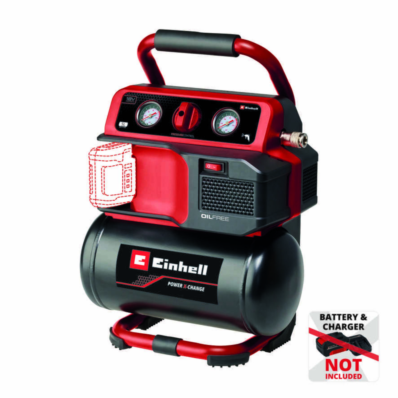 Компресор акумуляторний Einhell TE-AC 18/75 Li OF - Solo (4020410), фото 1
