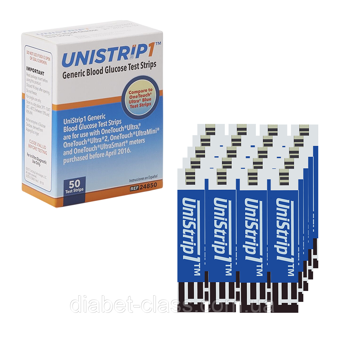 Тест смужки Gen Ultimate 50 шт. (аналог One Touch Ultra) 1000 штук