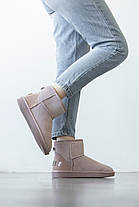 Зимові Жіночі Черевики UGG Classic Mini Pink / Уггі Класик Міні Рожеві, фото 5
