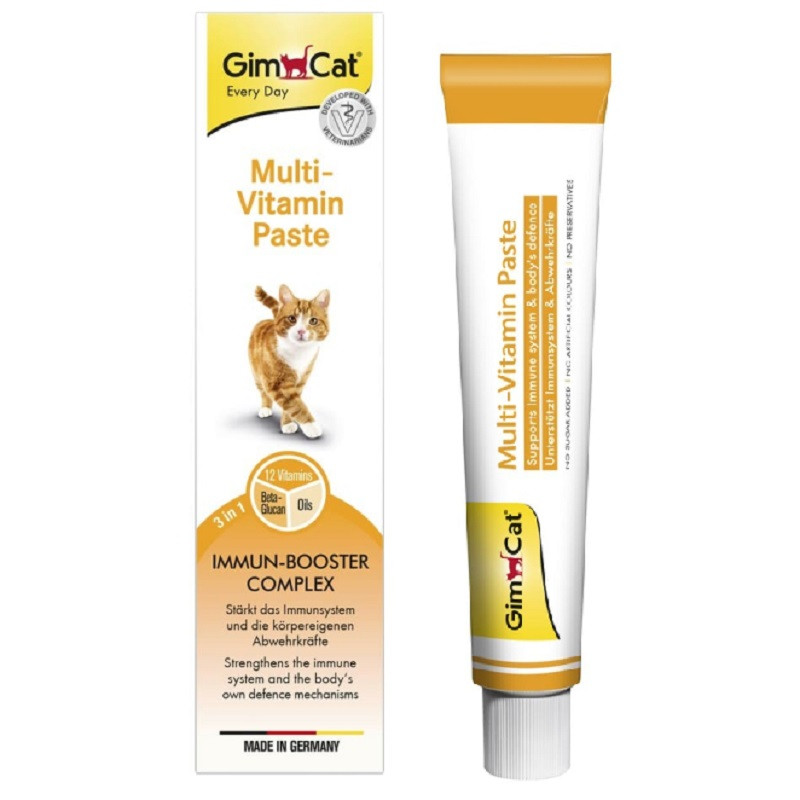 Паста для кішок Multi-Vitamin Paste для доповнення раціону та підтримки здоров'я 100 г GimCat, фото 1