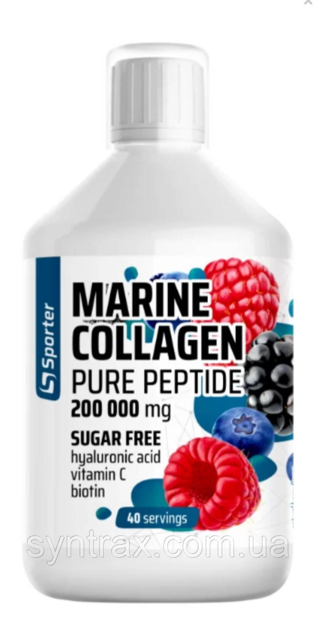 Sporter Marine Collagen fish 200000 mg 500 ml , рідкий колаген морський