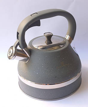 Чайник з нержавіючої сталі зі свистком Edenberg EB-8856 3 л сірий