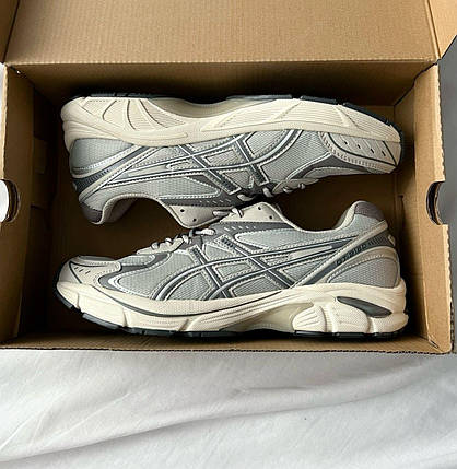 Чоловічі кросівки Asics GT-2160 Oyster Grey Асікс ГТ 2160 демісезон сірі шкіра, фото 1
