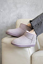 Зимові Жіночі Черевики UGG Classic Mini Suede Pink / Уггі Класик Міні Замша Рожеві з Хутром, фото 4