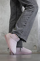 Зимові Жіночі Черевики UGG Classic Mini Suede Pink / Уггі Класик Міні Замша Рожеві з Хутром, фото 2