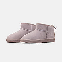Зимові Жіночі Черевики UGG Classic Mini Suede Pink / Уггі Класик Міні Замша Рожеві з Хутром, фото 5