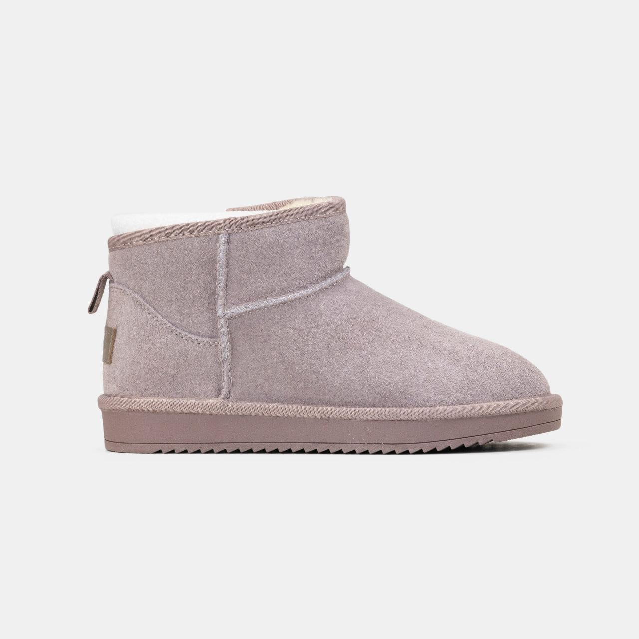 Зимові Жіночі Черевики UGG Classic Mini Suede Pink / Уггі Класик Міні Замша Рожеві з Хутром