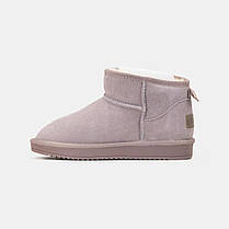 Зимові Жіночі Черевики UGG Classic Mini Suede Pink / Уггі Класик Міні Замша Рожеві з Хутром, фото 3