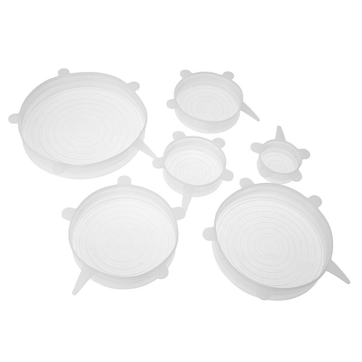 Набір силіконових кришок 6 шт. прозорі UKC SL-06 (361064), фото 1