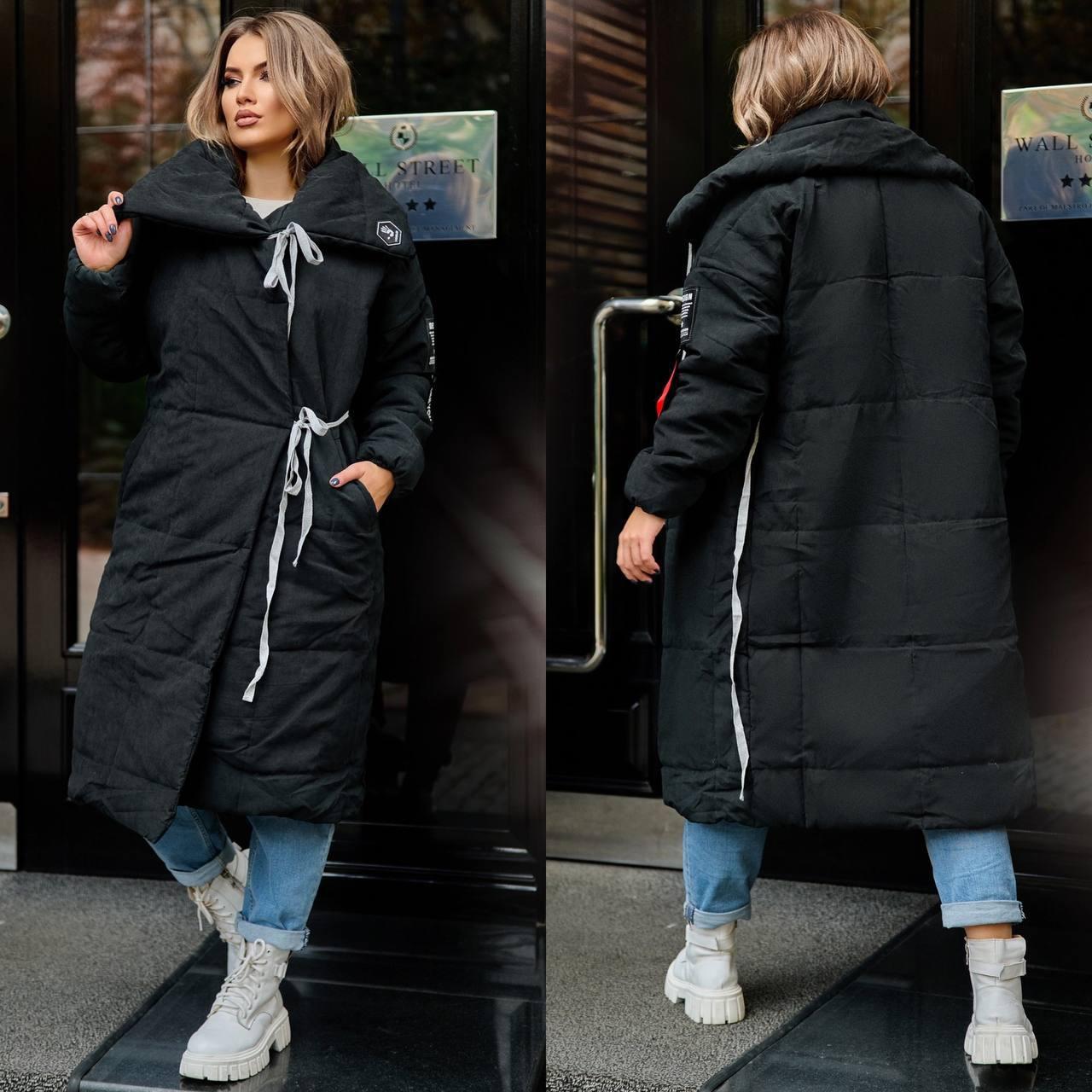 Жіноче пальто на зав'язках, фото 1