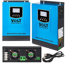 Сонячний інвертор Volt Polska ULTRA-HV 2000 12/230V (1000/2000W) + 60A MPPT (75V) (3SSH100012)