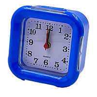 Будильник A299 квадрат з підсвічуванням 8,3*6,5*3,8см синій