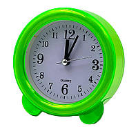 Будильник R402 круглий на ніжках 9,9*9,7*3,5см зелений, настільний будильник, годинник з будильником