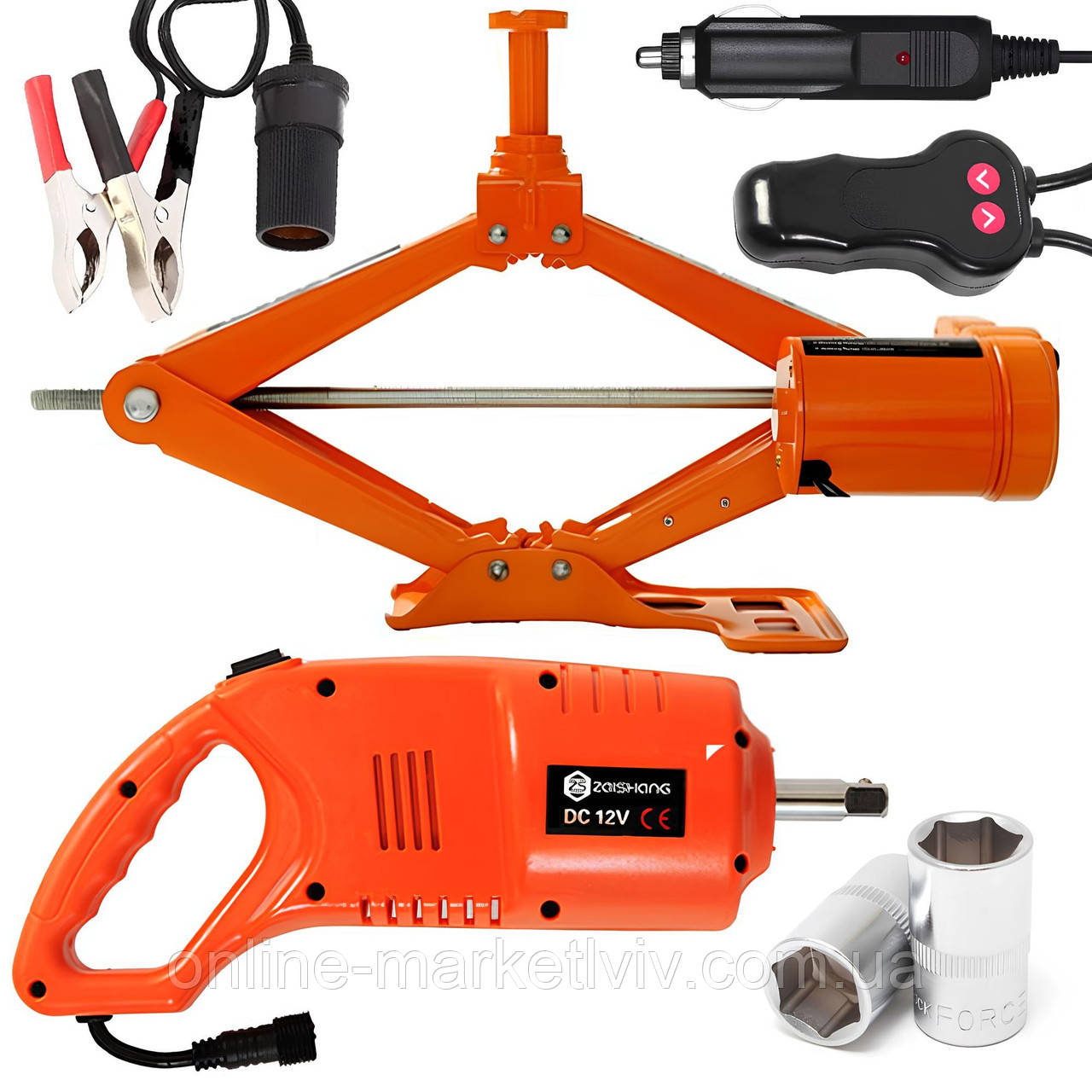 Купить Набор 2в1 электродомкрат + электрогайковерт, 12V, ZS3SJ-B01 ...