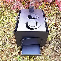 Буржуйка піч Делюкс із двома варочними поверхнями з конвекцією до 40 м², сталь 3 мм