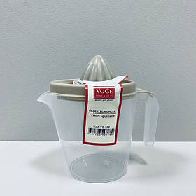 Соковитискач для цитрусових пластиковий 500 мл VoCe VC-108 прозорий з бежевим