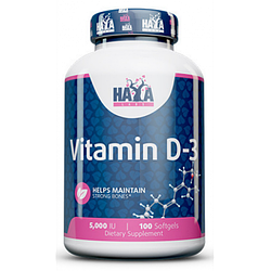Вітамин Д Haya Labs Vitamin D-3 / 5000 IU - 100 софт гель