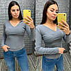Жіноча кофта з глибоким декольте на запах, фото 6