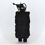 Штурмовий підсумок під магазин подвійний універсальний стропа чорний, фото 2