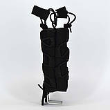 Штурмовий підсумок під магазин подвійний універсальний стропа чорний, фото 6