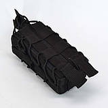 Штурмовий підсумок під магазин подвійний універсальний стропа чорний, фото 10