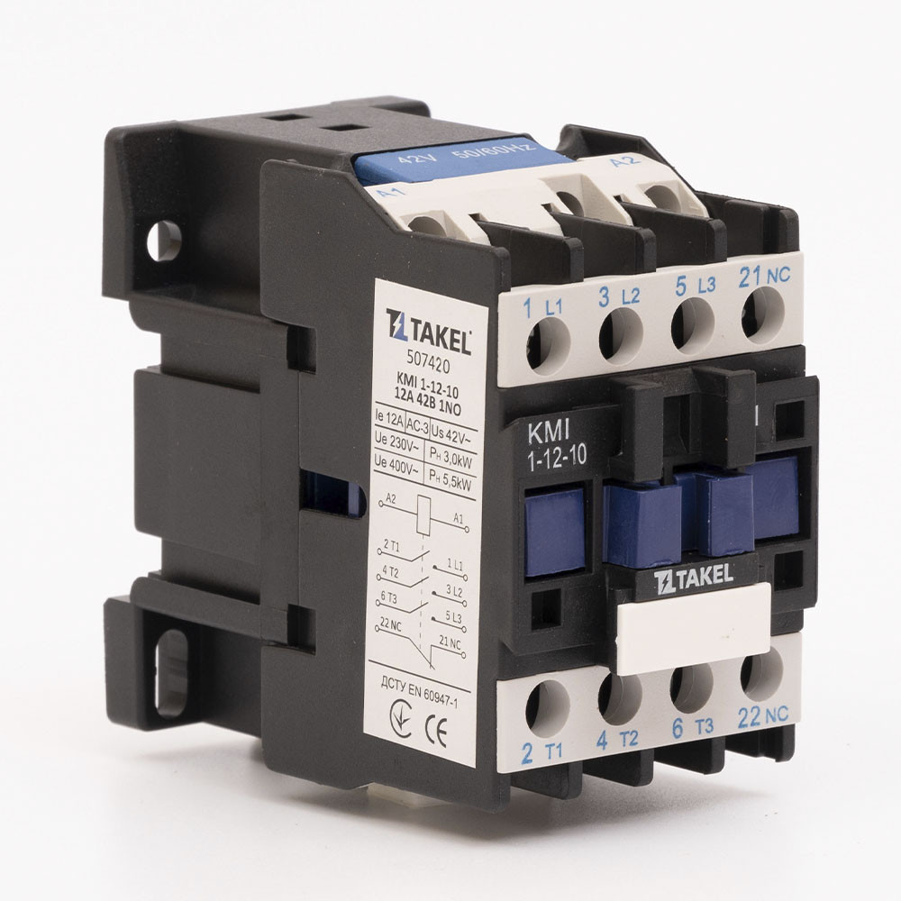 Контактор малогабаритний КМІ 1-12-10 12А 42В 1NO