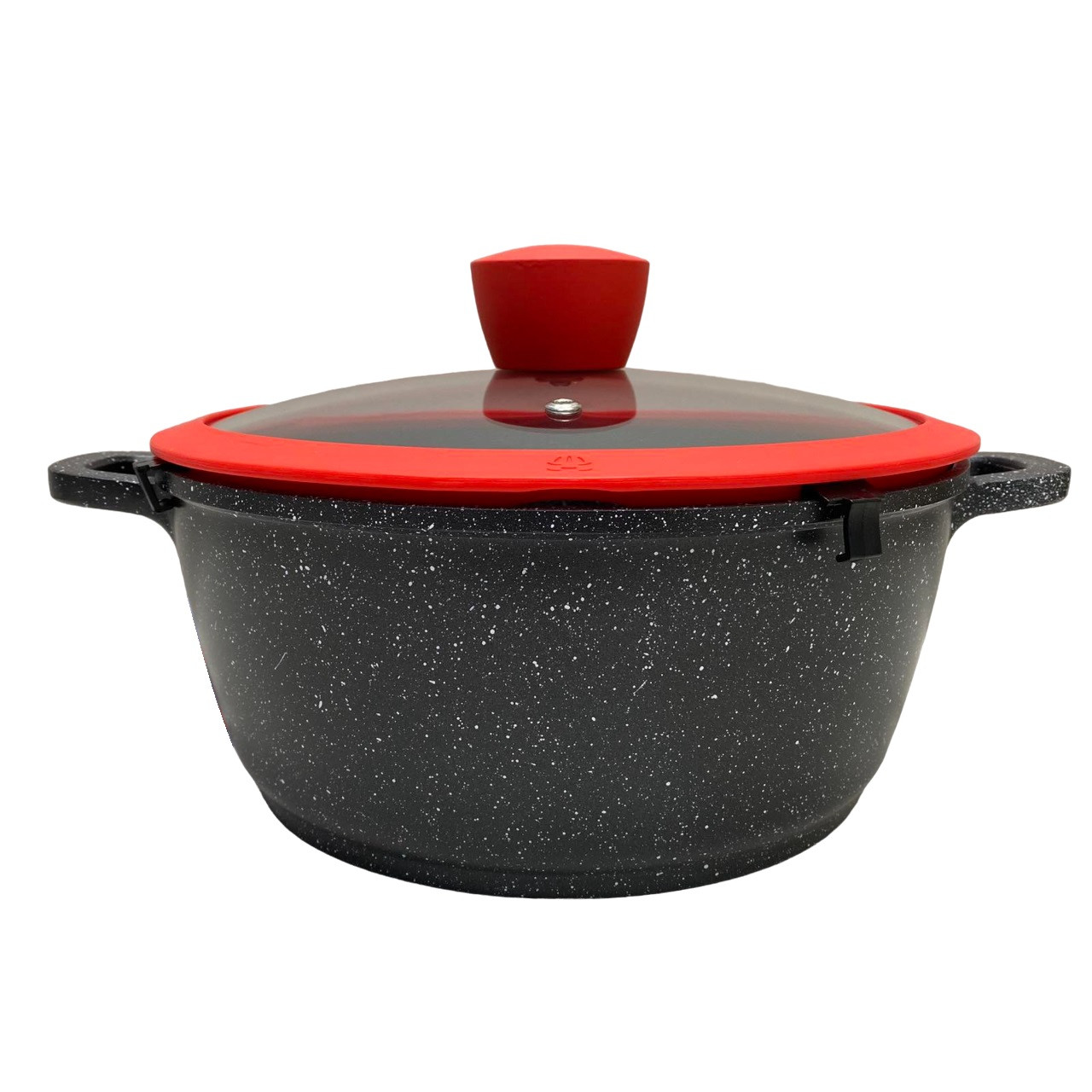 Каструля алюмінієва 22 см 3 л зі скляною кришкою Bohmann BH-7353-22, фото 1