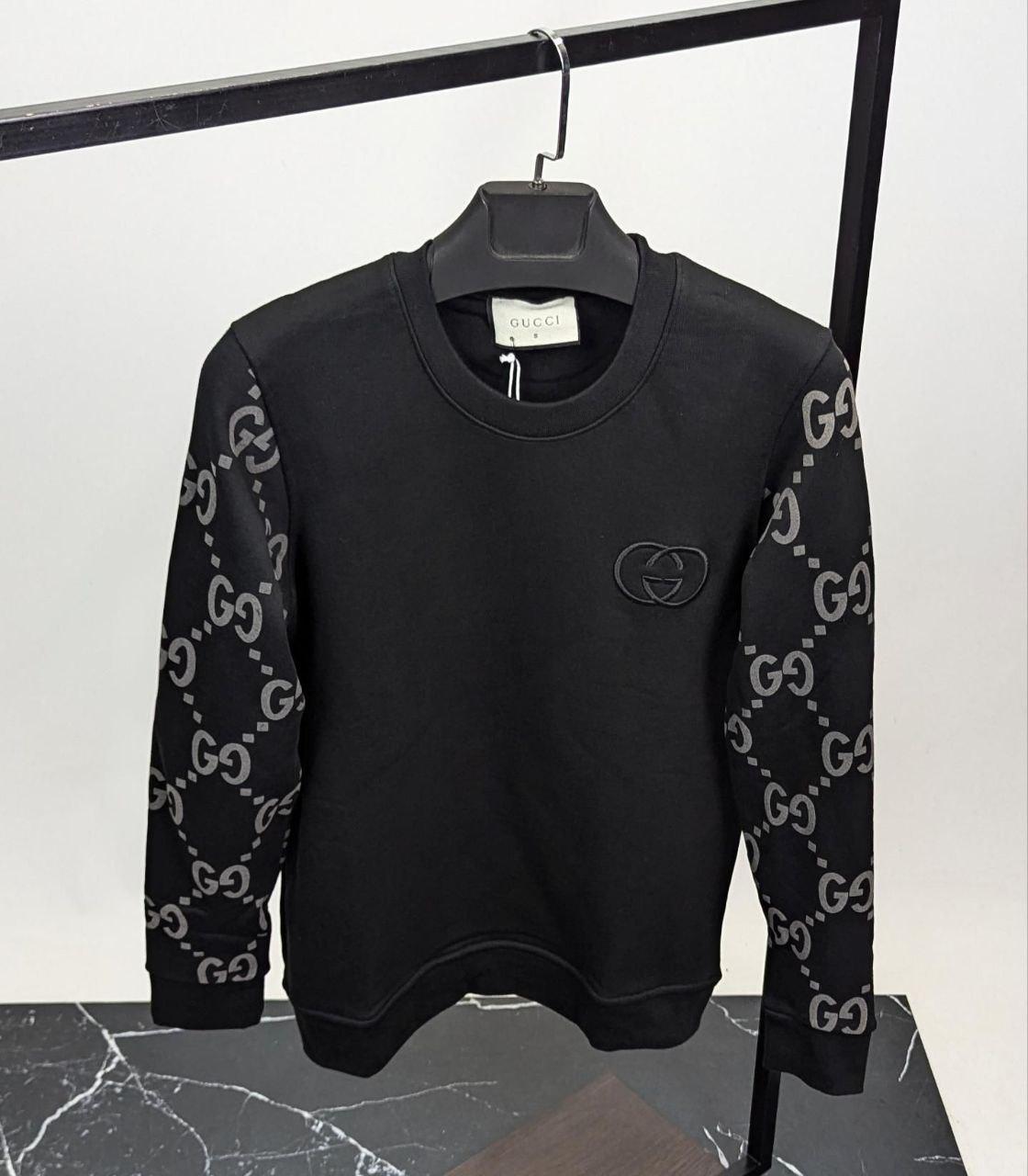 Чоловіча кофта світшот GUCCI CK8486 чорна, фото 1