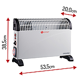 Конвекторний обігрівач Mesko MS 7741 white, 2000 Вт, таймер, фото 5