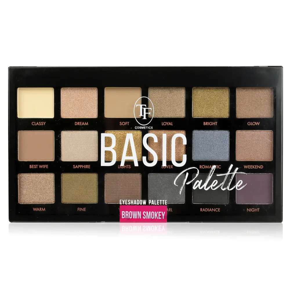 Палітра тіней FT COSMETICS Basic Palette TE42 №01 Brown Smokey, фото 1