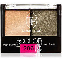 Тіні для повік подвійні FT COSMETICS 2 COLOR SHOW TE21 №206