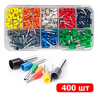 Набір трубчастих обтискних наконечників 400 шт. Ізольовані мідні клеми